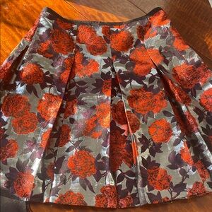 J Crew floral pleated patterned skirt sz 6
